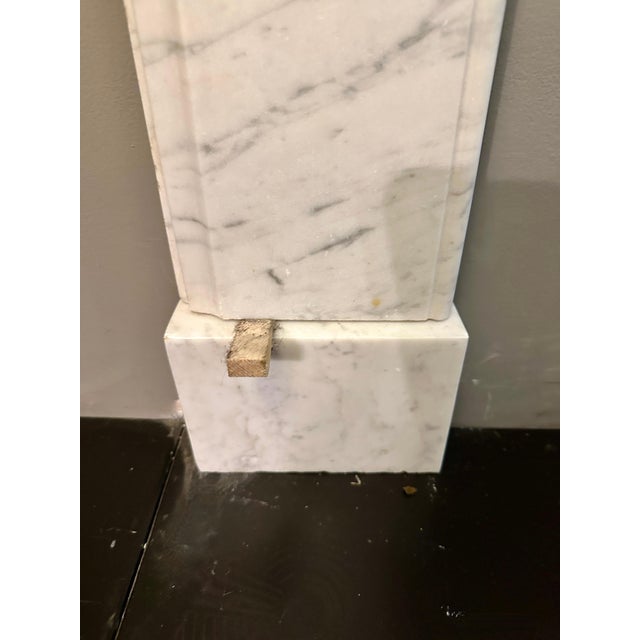 Stone Antique Georgian Style Calacatta Marble Fireplace, 1860 For Sale - Image 7 of 11