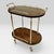 Mid-Century Modern Italian Serving Trolley Bar Cart in Lacquered Goatskin Parchment, 1960s For Sale - Image 6 of 18