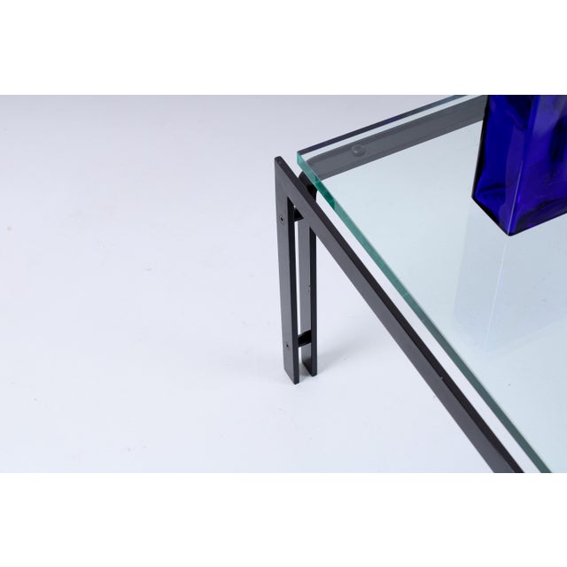 Black Small Black Square Coffee Table attributed to Metaform, 1980s For Sale - Image 8 of 18