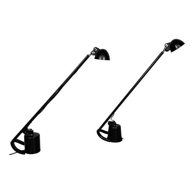 Italian Modern Dobermann Table Lamps by Elio Martinelli for Martinelli Luce, 1970s , Set of 2 For Sale