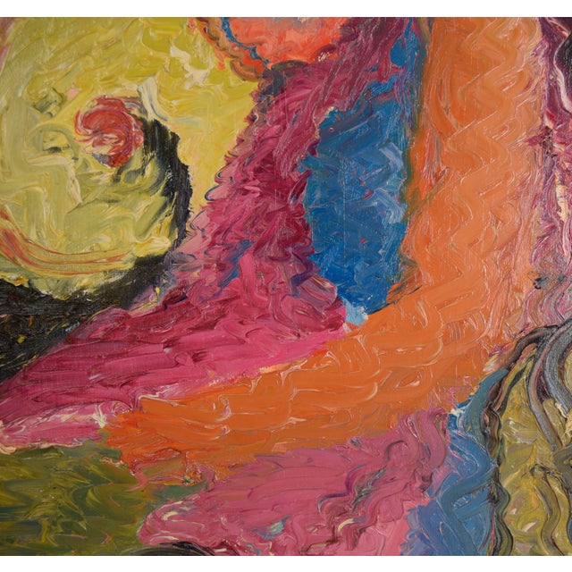 Original Textured Abstract Expressionist Nude - Oil on Canvas by Harald Dry Schmidt For Sale In Monterey, CA - Image 6 of 7