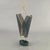 Brass umbrella stand with green grille, Italian design from the 1950s. Elegant umbrella stand with brass frame and handle,...