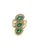 Bochic "Orient" Natural Emerald & Topaz Cocktail Ring Set In 18K Gold & Silver For Sale - Image 9 of 11