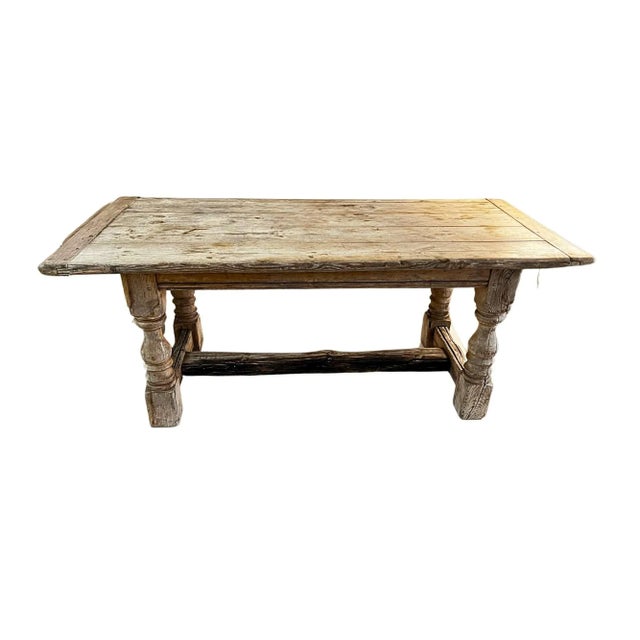 French French Weathered Oak Dining Table For Sale - Image 3 of 6