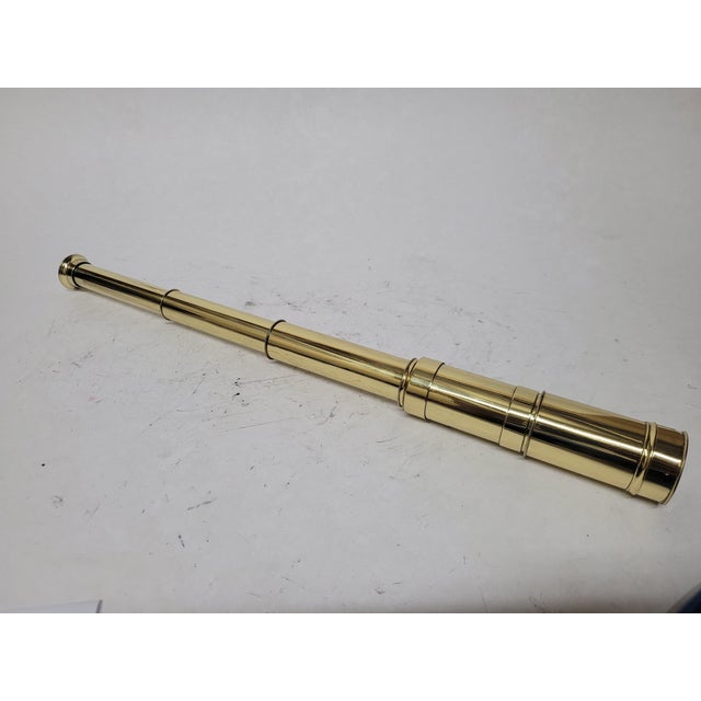 Ships spyglass telescope appropriate for use on a yacht, ship, or anywhere with a view. This is a small one. This has been...