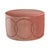 The Rose Velvet Daisi Ottoman from Zentique is a round tufted ottoman in rose velvet on a limed grey oak frame. The...