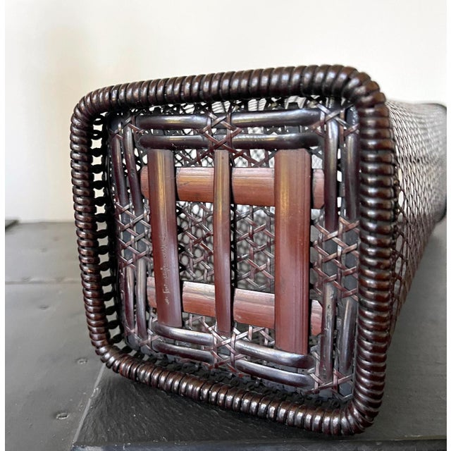 Japanese Bamboo Basket Ikebana by Tanabe Chikuunsai II For Sale In Atlanta - Image 6 of 18