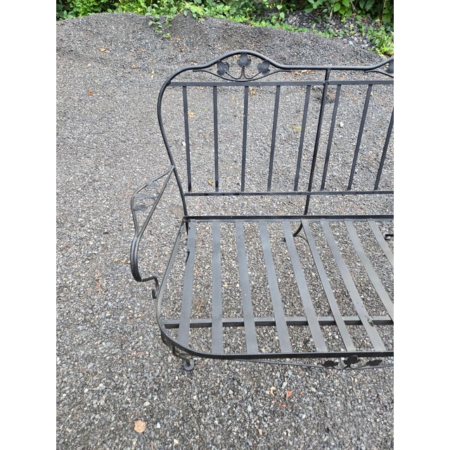 Vintage Wrought Iron Outdoor Patio Furniture For Sale - Image 11 of 12