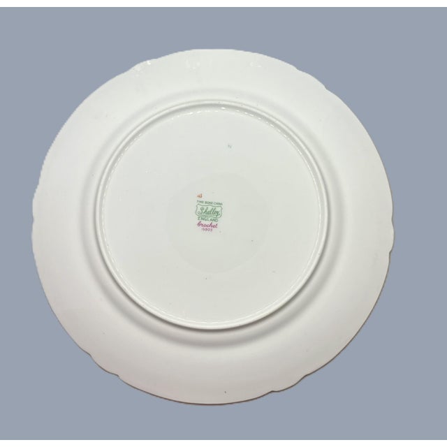 English Fine Bone China Lunch Plates by Shelly - Set of 6 For Sale - Image 12 of 15