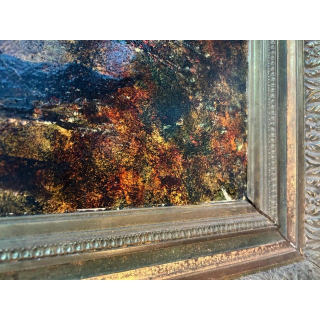 René Gourdon, Peasant Woman in the Forest, Oil on Canvas For Sale - Image 5 of 12