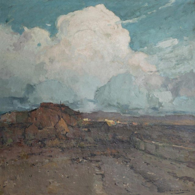 Andreu Bosch I Canals, Catalan Landscape with Sky, 1920s, Oil on Canvas, Framed For Sale - Image 10 of 10