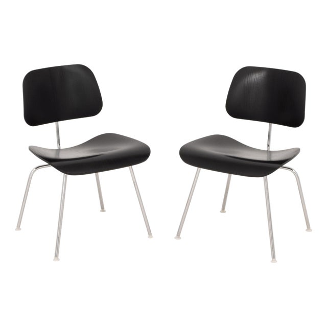 Eames X Herman Miller DCM Plywood Chairs, Pair For Sale