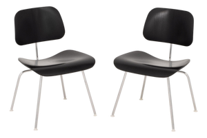 Eames X Herman Miller DCM Plywood Chairs, Pair