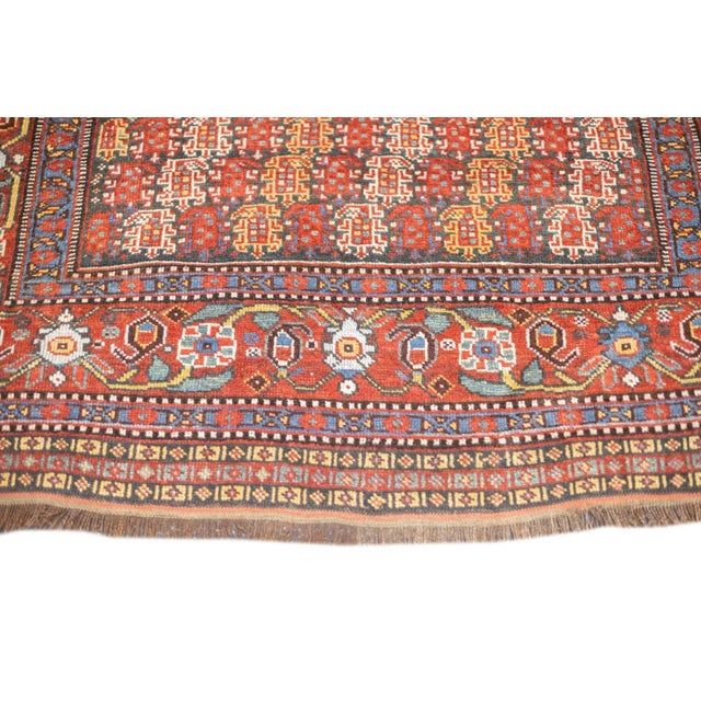 Late 18th Century Antique Persian Khamseh Rug 4'3'' x 6'4'' For Sale - Image 10 of 12
