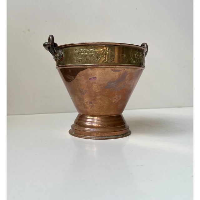 Vintage Swiss Mechanical Music Copper Bucket by Stockli Netstal, 1960s For Sale - Image 3 of 9