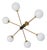 Vintage Chandelier in Brass, Glass and Metal by Stilnovo, 1960s For Sale
