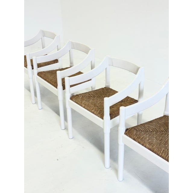 Brown Carimate Stones Chairs attributed to Vico Magistretti in Wit, Set of 4 For Sale - Image 8 of 18