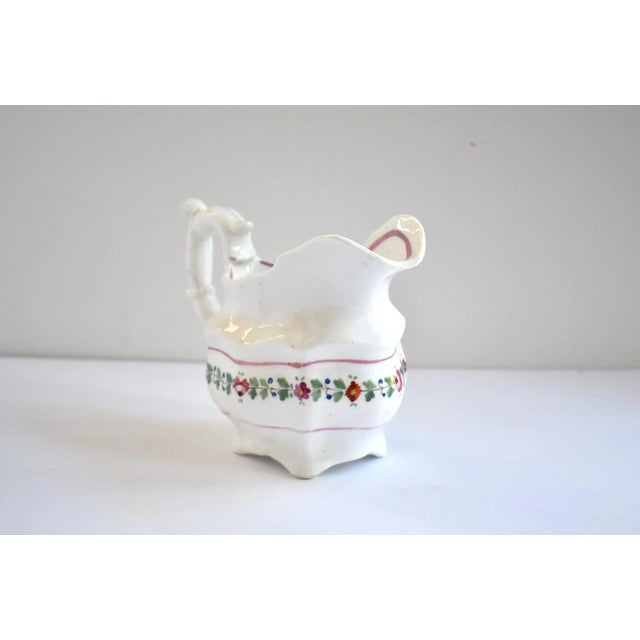 Victorian Antique Georgian Staffordshire Pink Luster Pitcher For Sale - Image 3 of 11