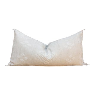 Pale Dune Oversized Lumbar Moroccan Pillow For Sale
