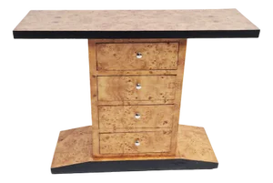 Vintage Console Table in Burl