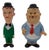 Rubber Laurel & Hardy Figures from Ledraplastic, Set of 2 For Sale