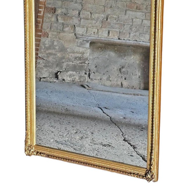 Antique Gilt Full-Length Floor Dressing Mirror, 1910 For Sale - Image 5 of 7
