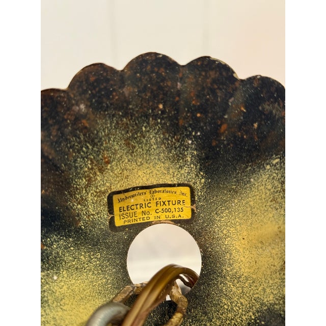 Vintage Faux Bamboo Chinoiserie Chandelier With Bells & Tortoiseshell Finish - Underwriters’ Laboratories For Sale - Image 9 of 12