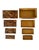 1970s Vintage Bamboo Parquet Boxes With Bamboo Root Pulls, Graduated - Set of 4 For Sale - Image 5 of 13