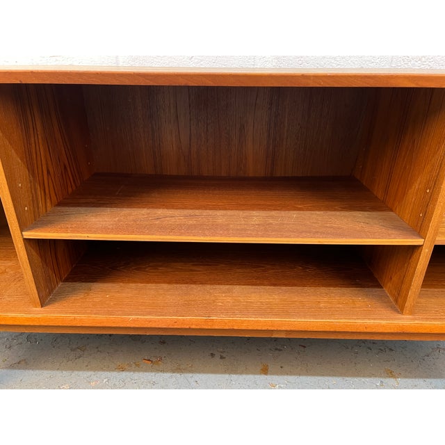 Mid-Century Modern Teak Credenza W/ Tambour Doors For Sale - Image 14 of 18