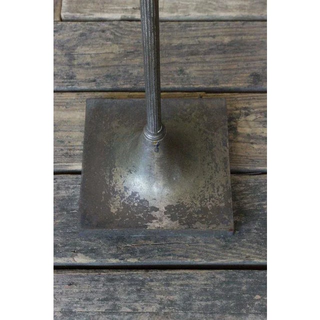 1960s Modern Style Silvered Floor Lamp on a Square Base For Sale - Image 5 of 6