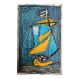 Eugeniusz Tukan-Wolski, Boat, Mixed Media on Paper For Sale
