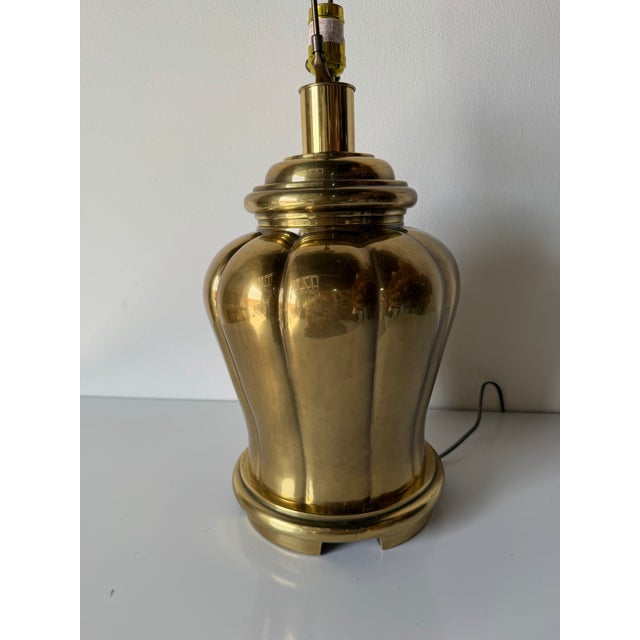Brass Vintage Frederick Cooper–Style Urn Shape Solid Brass Table Lamp/ Sold For Sale - Image 8 of 11