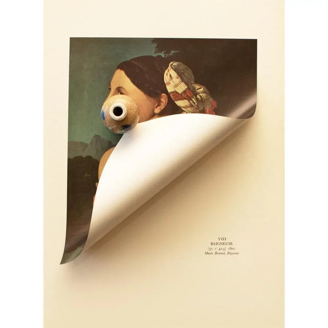 Portraiture 1951 After Jean-Auguste-Dominique Ingres "The Bather", First Edition Parisian Photogravure For Sale - Image 3 of 8