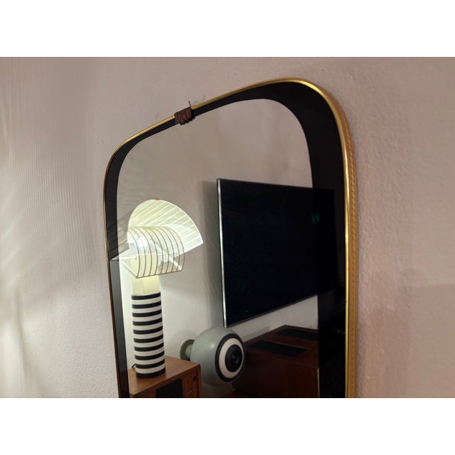 Large rockabilly mirror from the 1960s. In very good original condition. Light patina on the mirror surface due to age....