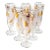 1950s Libbey Golden Foliage Pilsner Glass Set of 6 Frosted With Gold Leaf For Sale