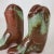 Farmhouse Pair of 1950s Miniture Mid-Century Modern Cowboy Boots by Frankoma For Sale - Image 3 of 9