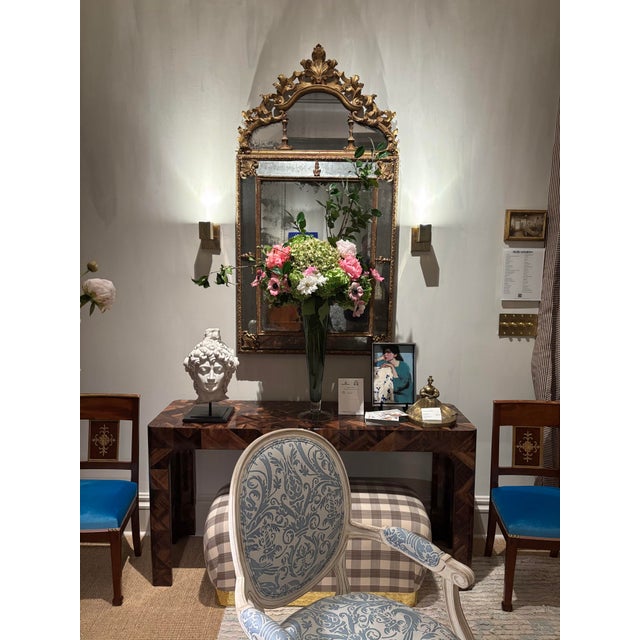 18th C. French Marginal Glass Louis XIV Gold Leaf Mirror From Private Collection For Sale - Image 13 of 13