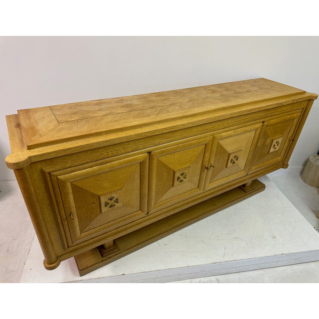 French Art Deco Oak Sideboard, 1930s For Sale - Image 3 of 18