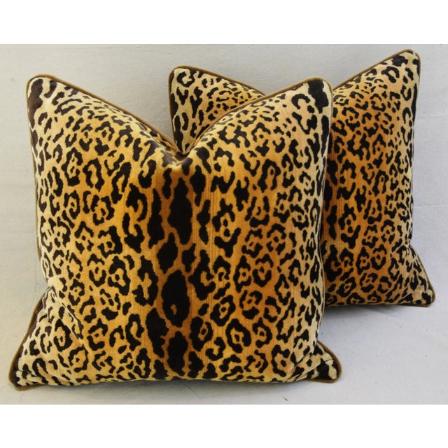 Stunning pair of large custom-tailored Italian Scalamandré pillows in a vintage/never used luxurious 100% hand-loomed...