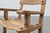 Rustic Brutalist Armchair with Carved Rosettes and Nailed Wooden Seat, Spain, 1950s For Sale - Image 3 of 16