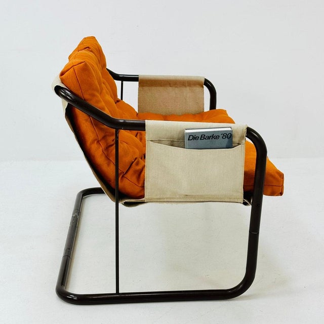 Bauhaus Tubular Canvas Sling Two-Seater Sofa, 1970s For Sale - Image 4 of 11
