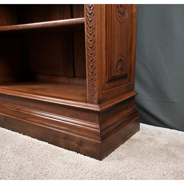 Small Early 20th Century Walnut Bookcase For Sale - Image 13 of 18