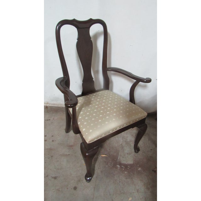 1980s 1980s Ethan Allen Dining Room Chairs Georgian Court Queen Anne Eight For Sale - Image 5 of 9