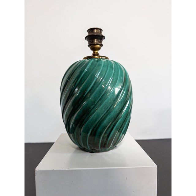 Art Deco Ceramic Table Lamp by Anna-Lisa Thomson for Upsala Ekeby, 1930s For Sale - Image 4 of 10