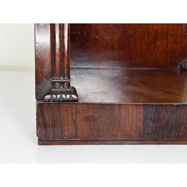 Wood Early 19th Century Small Gothic Ecclesiastic Convent Georgian Wall Mounted Bookends Shelf For Sale - Image 7 of 10