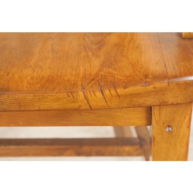 Arts & Crafts Slat Back Wood Arm Chair For Sale - Image 4 of 9