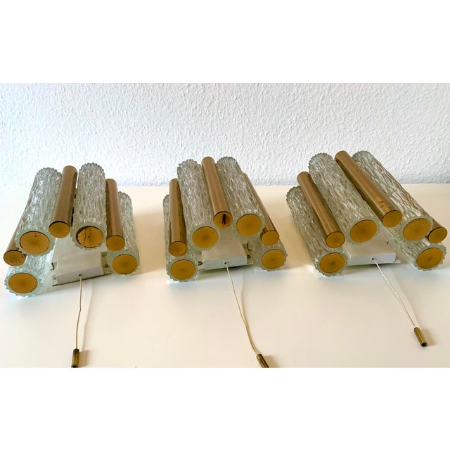 Vintage Crystal Glass Wall Lamp from Kaiser Leuchten, 1960s For Sale - Image 9 of 12