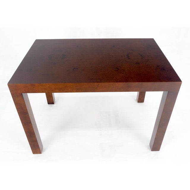 Mid 20th Century Directional c1970s Mid Century Modern Side End 20x30 Rectangle Burl End Table For Sale - Image 5 of 12
