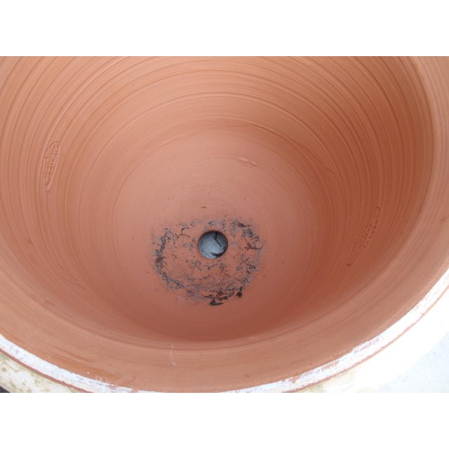 Ceramic Pair of French Handmade Terracotta Anduze Planters With Satyre Masks For Sale - Image 7 of 18