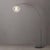 Mid-Century Modern Float Arc Lamp, Black Nickel Steel, Mid Century Floor Lamp, Sphere White Satin Shade, Marble Base For Sale - Image 3 of 4